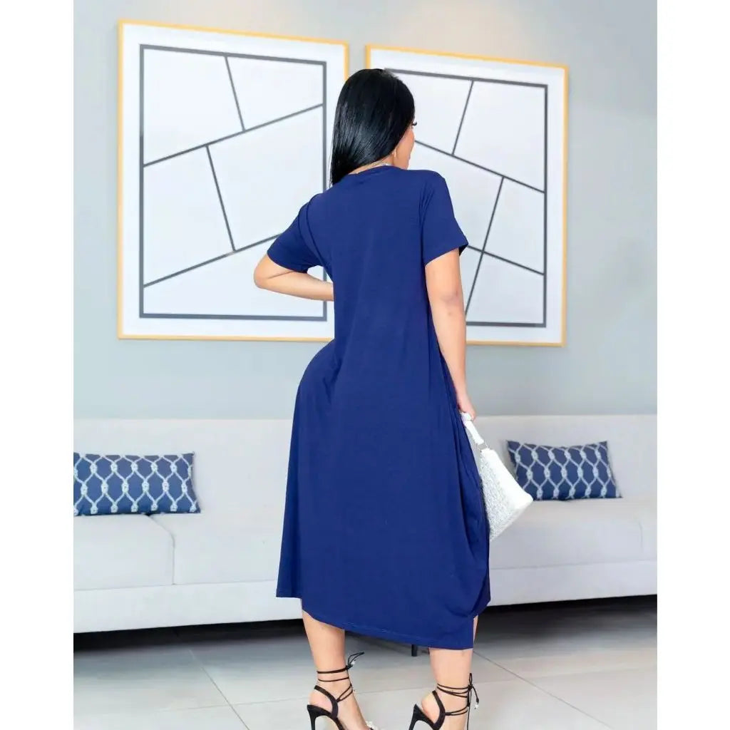 Vestido Mullet Midi com Manguinha