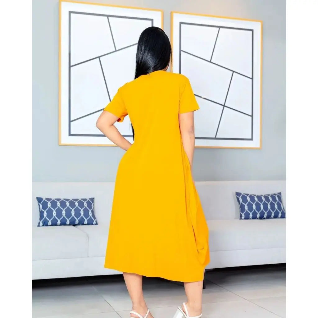 Vestido Mullet Midi com Manguinha