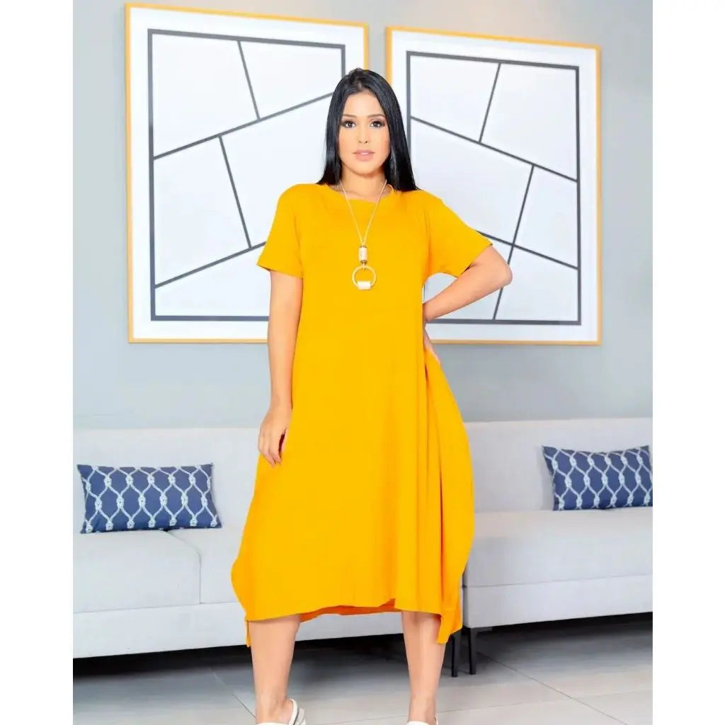 Vestido Mullet Midi com Manguinha