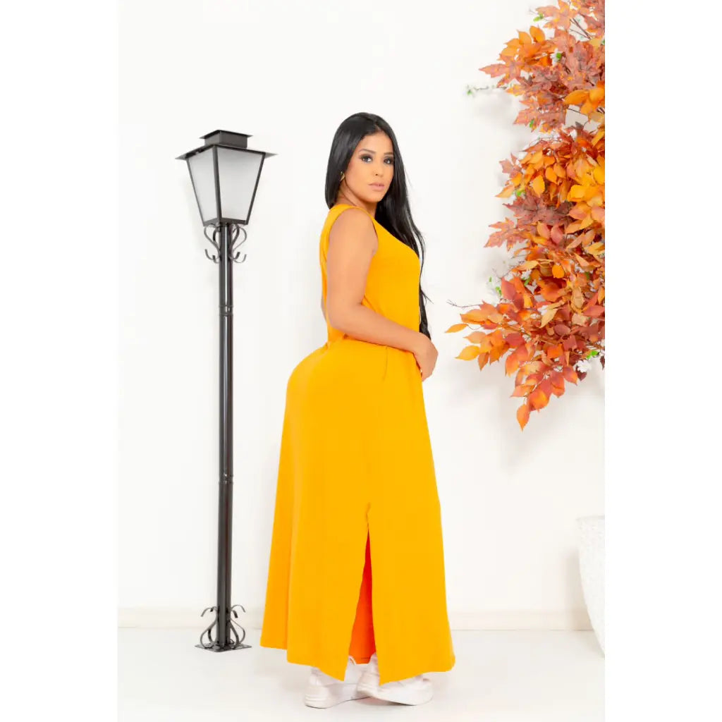 Vestido Soltinho Longo Confy Com Fenda