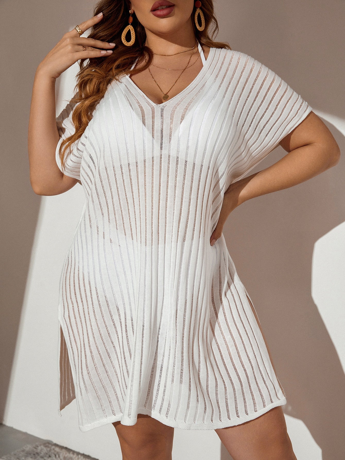 Vestido Saída de Praia Basics Plus Size