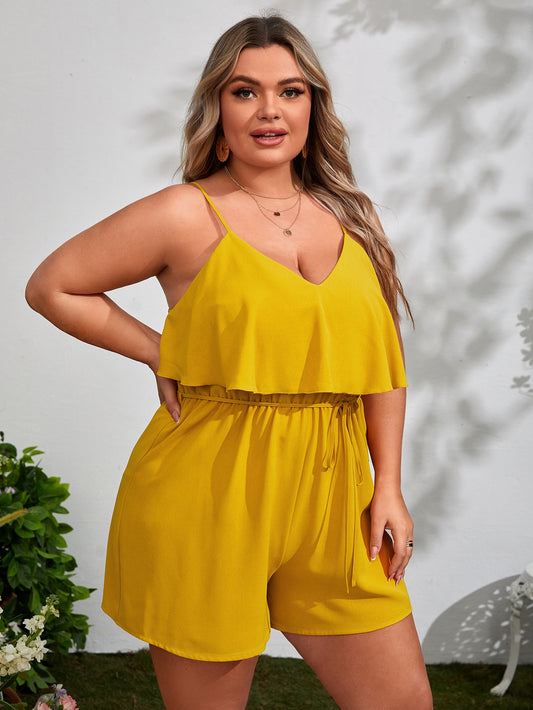 Macacão Decote V Clássico Plus Size