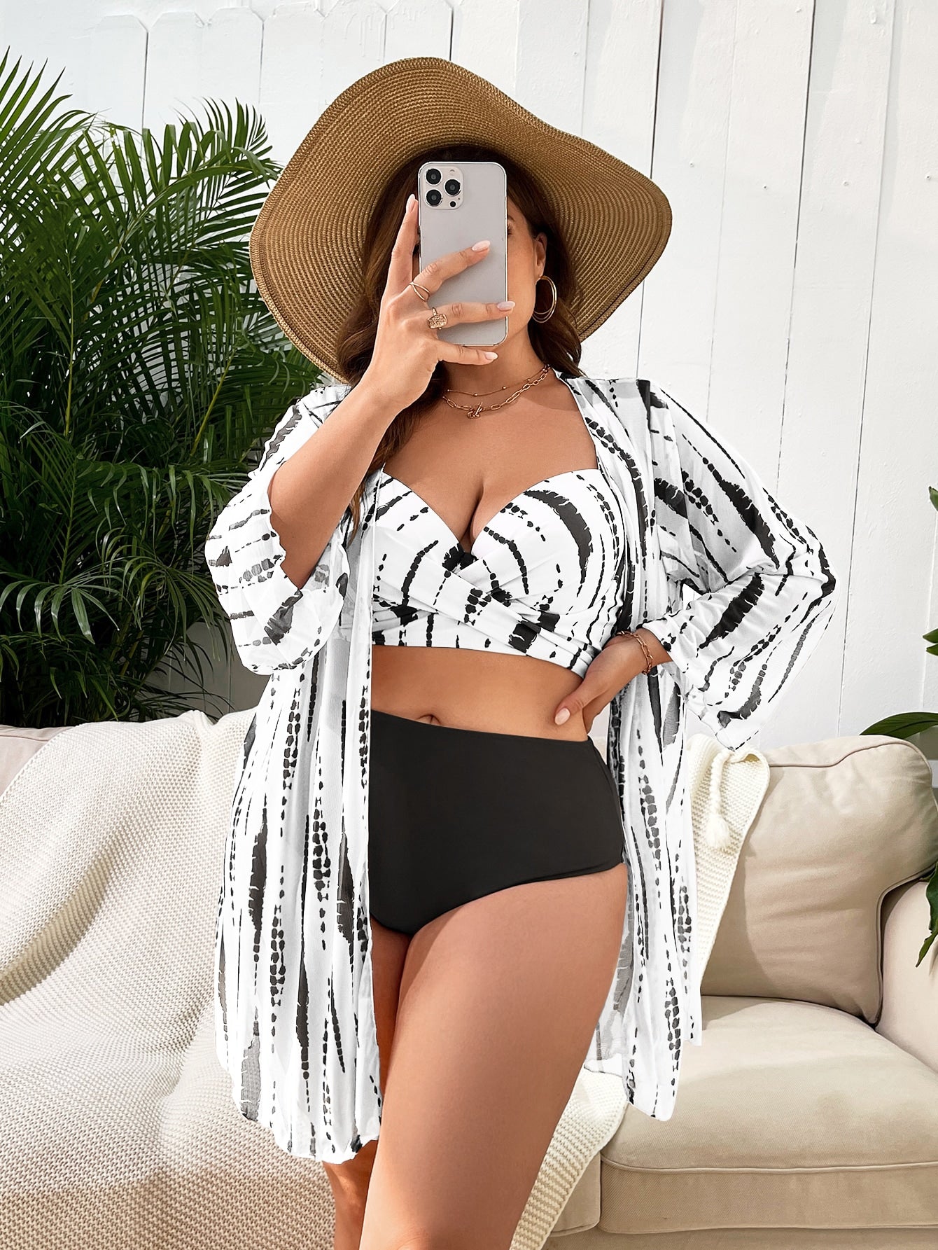 Biquíni Tie Dye Plus Size + Ganhe Kimono