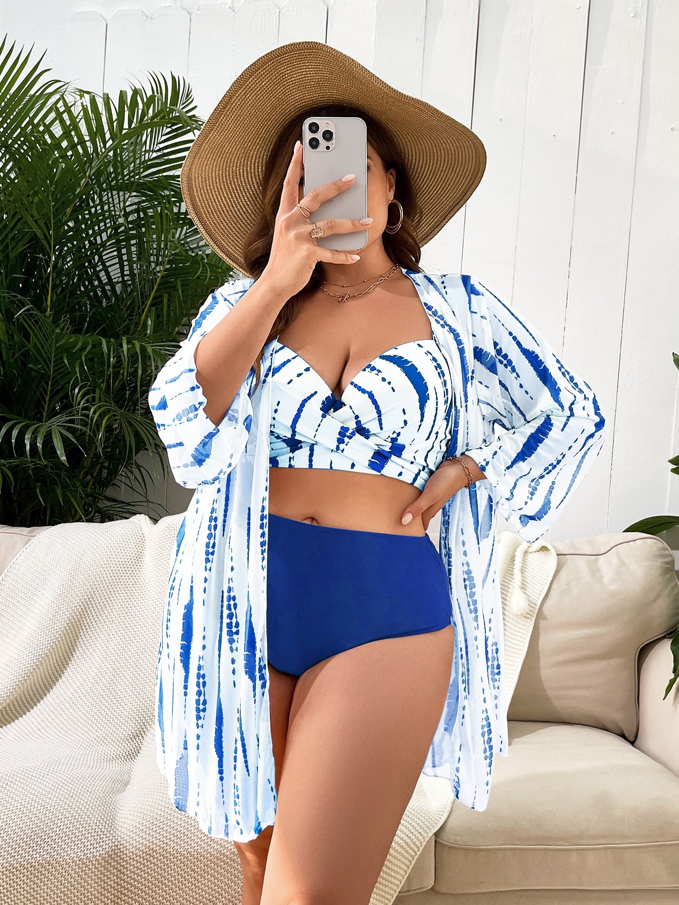 Biquíni Tie Dye Plus Size + Ganhe Kimono