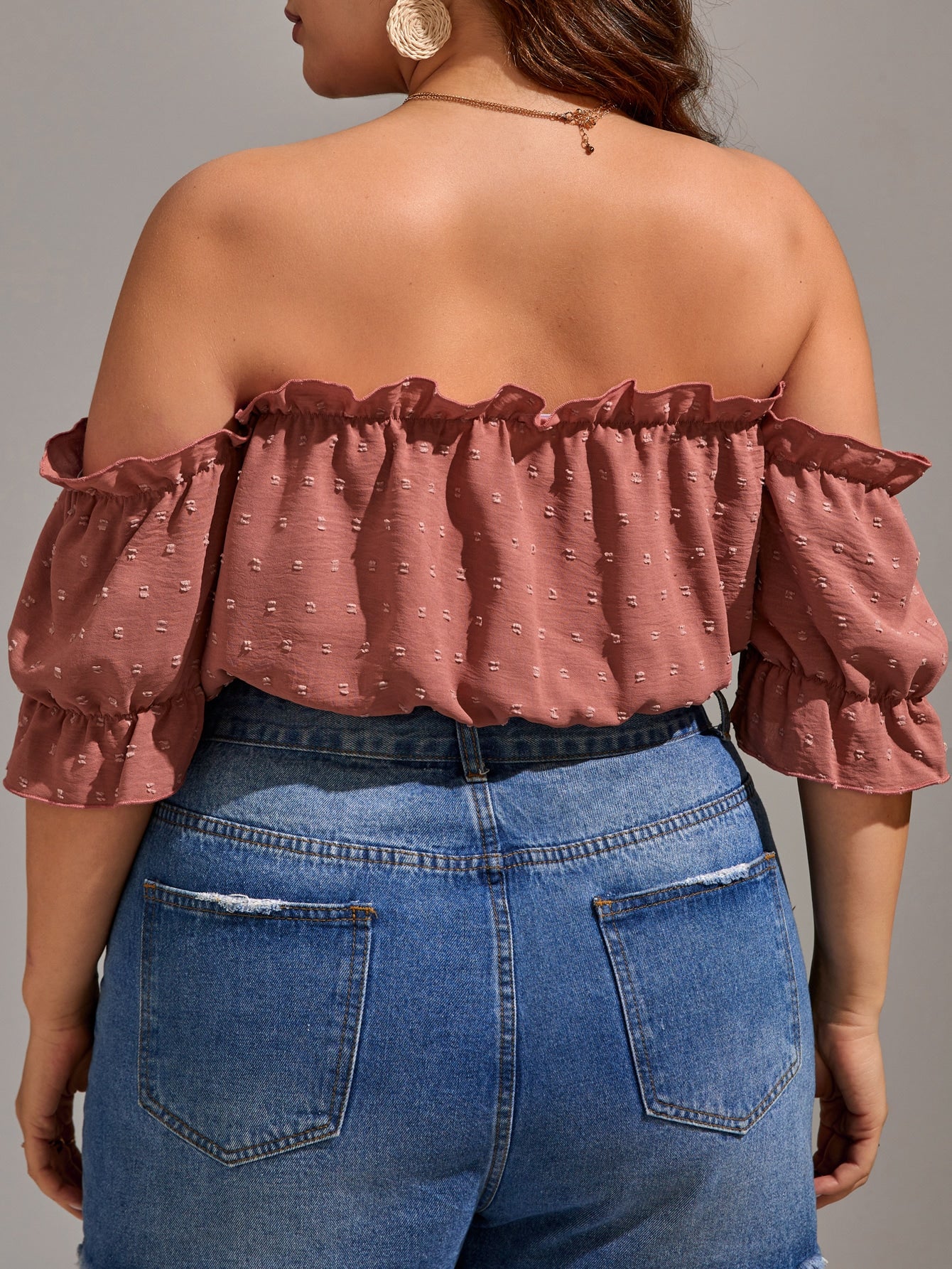 Blusa Cropped Pipoca Plus Size