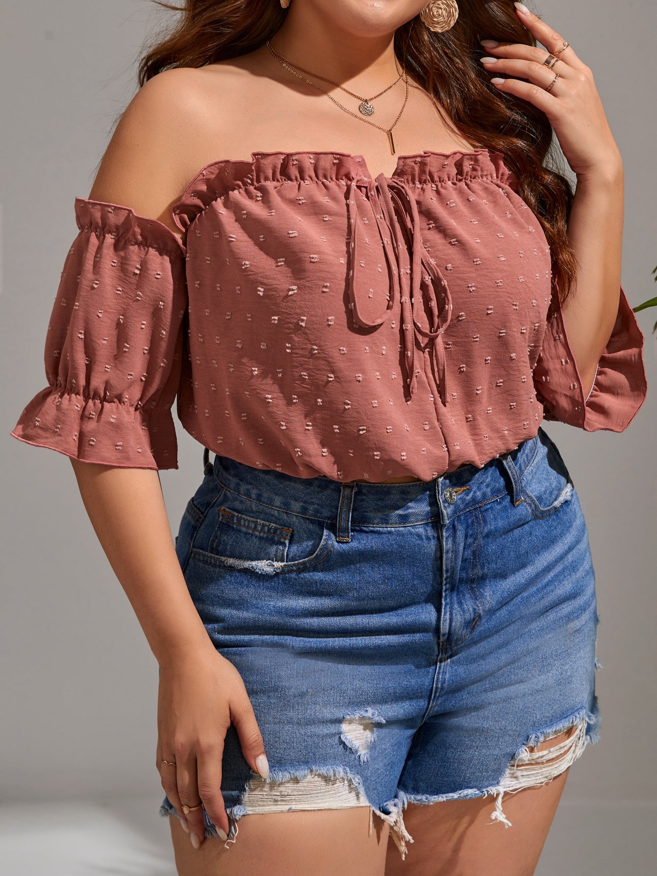 Blusa Cropped Pipoca Plus Size