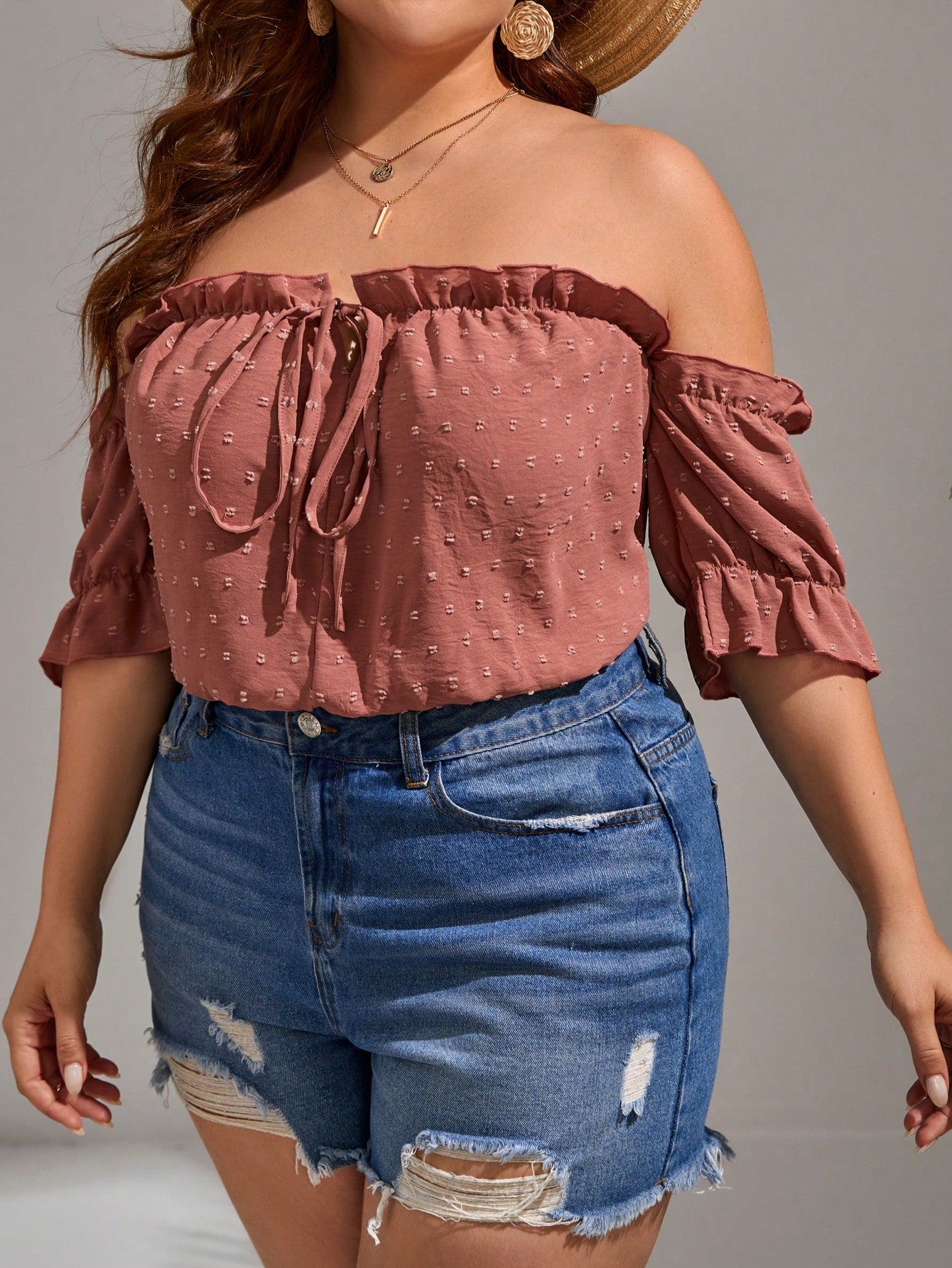Blusa Cropped Pipoca Plus Size