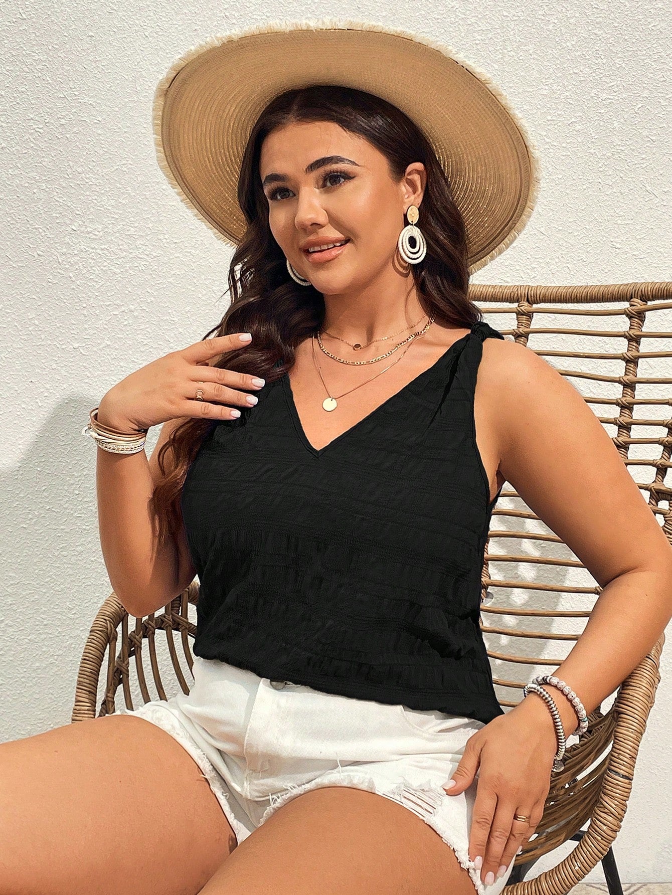 Blusa Ombro Nó Plus Size