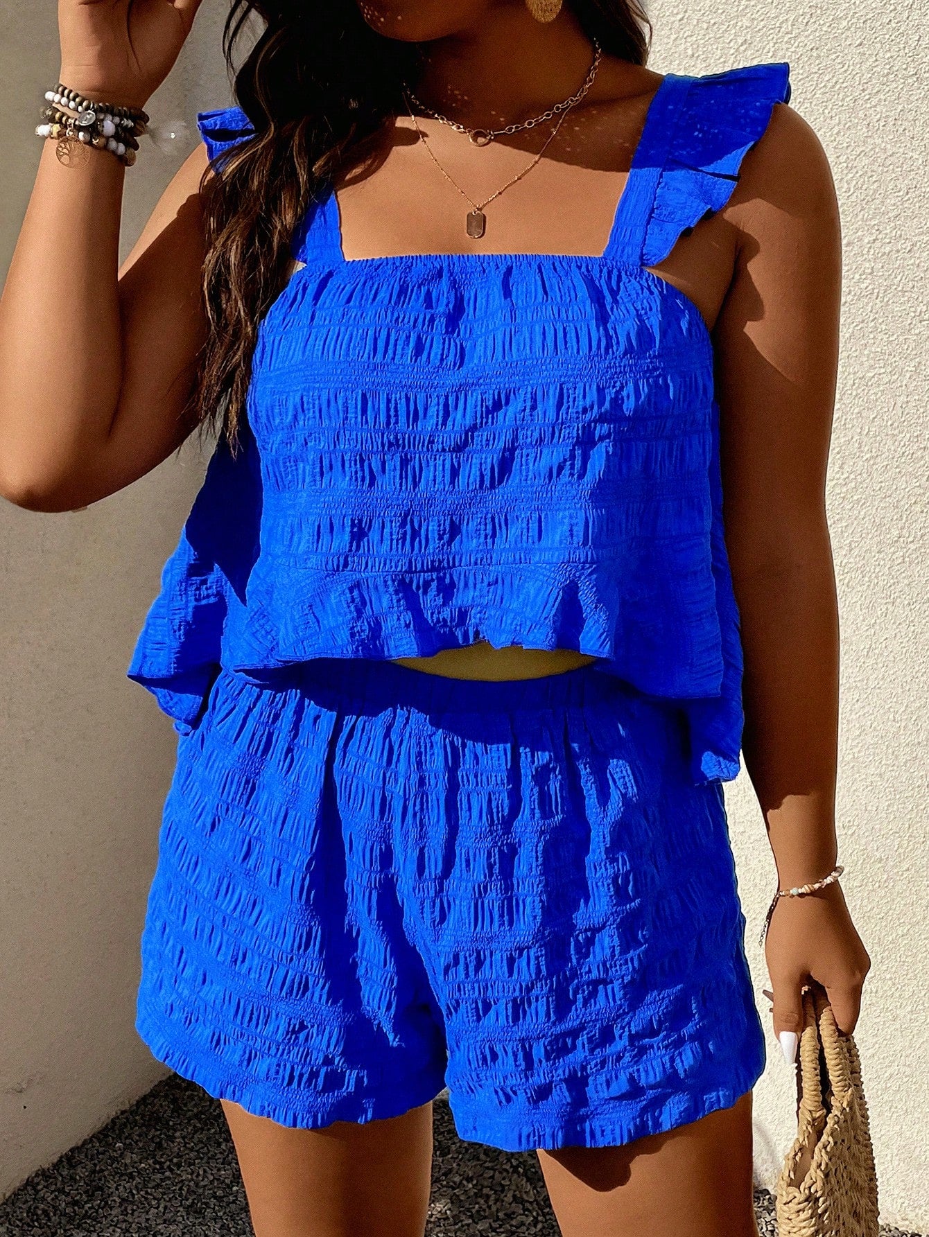 Conjunto Cropped Mares Plus Size