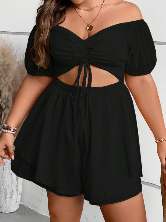 Macacão Recortes Plus Size