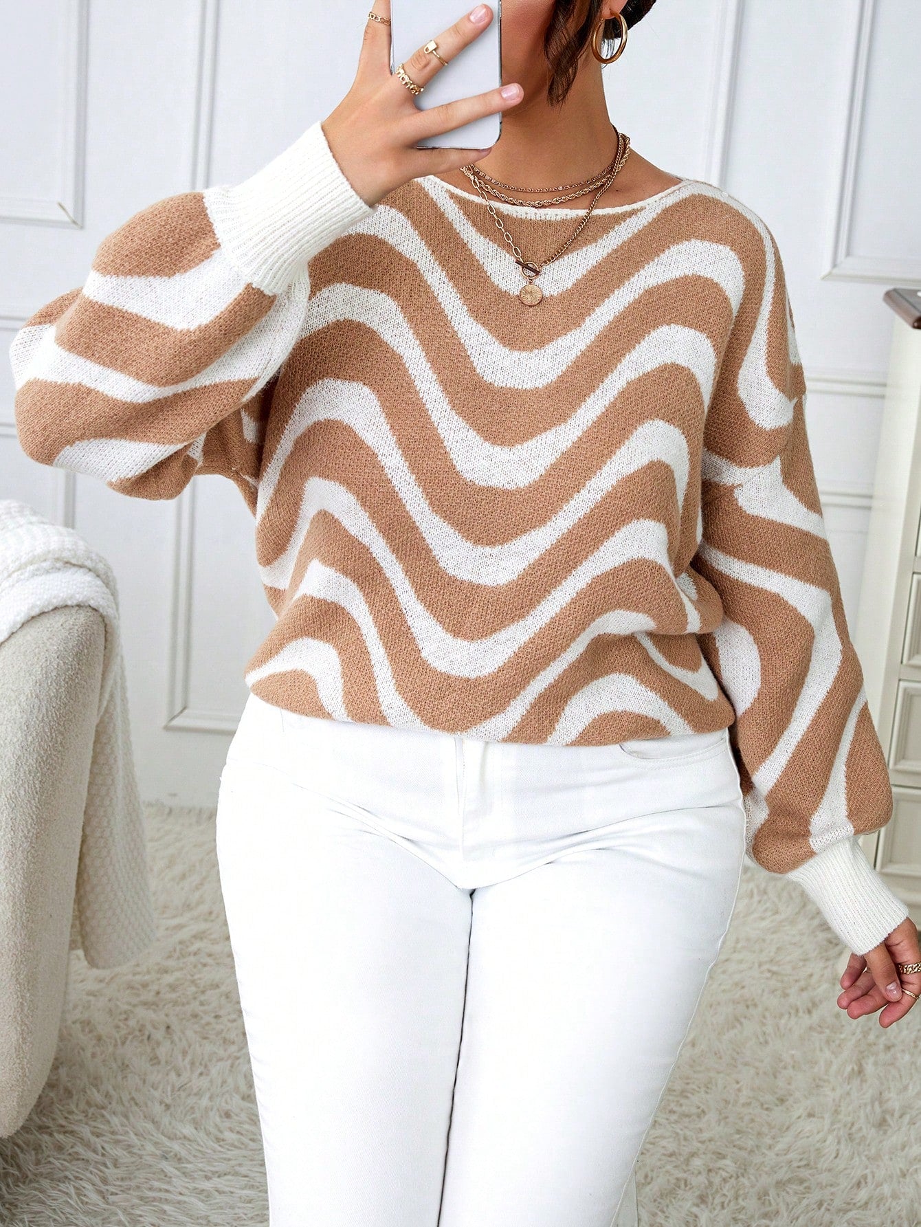 Suéter Ondas Sonoras Plus Size