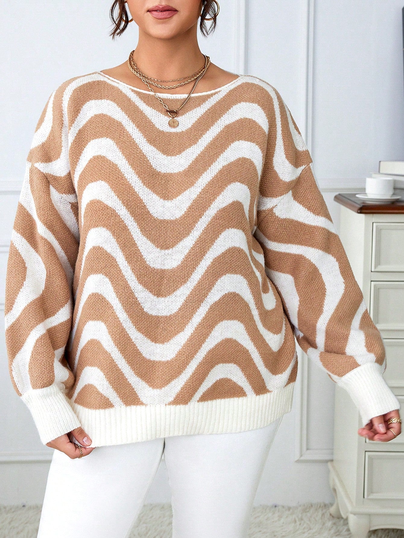 Suéter Ondas Sonoras Plus Size