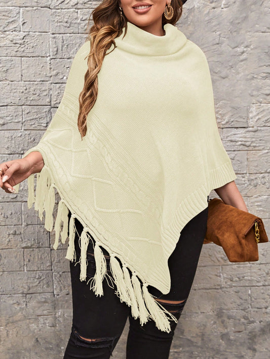 Capa Crochet com Franja Plus Size